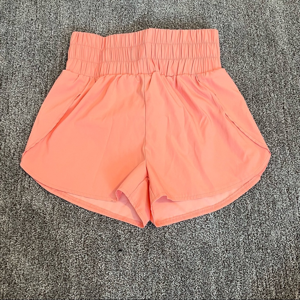 High Waist Paperbag Athletic Shorts